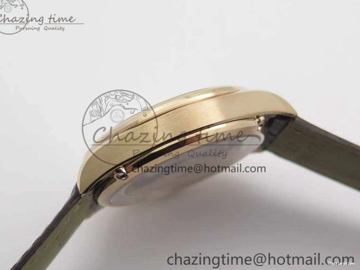 0509 Sophisticated Seamaster Edizione Venezia RG Best Edition Black Dial On Leather Strap A 8125